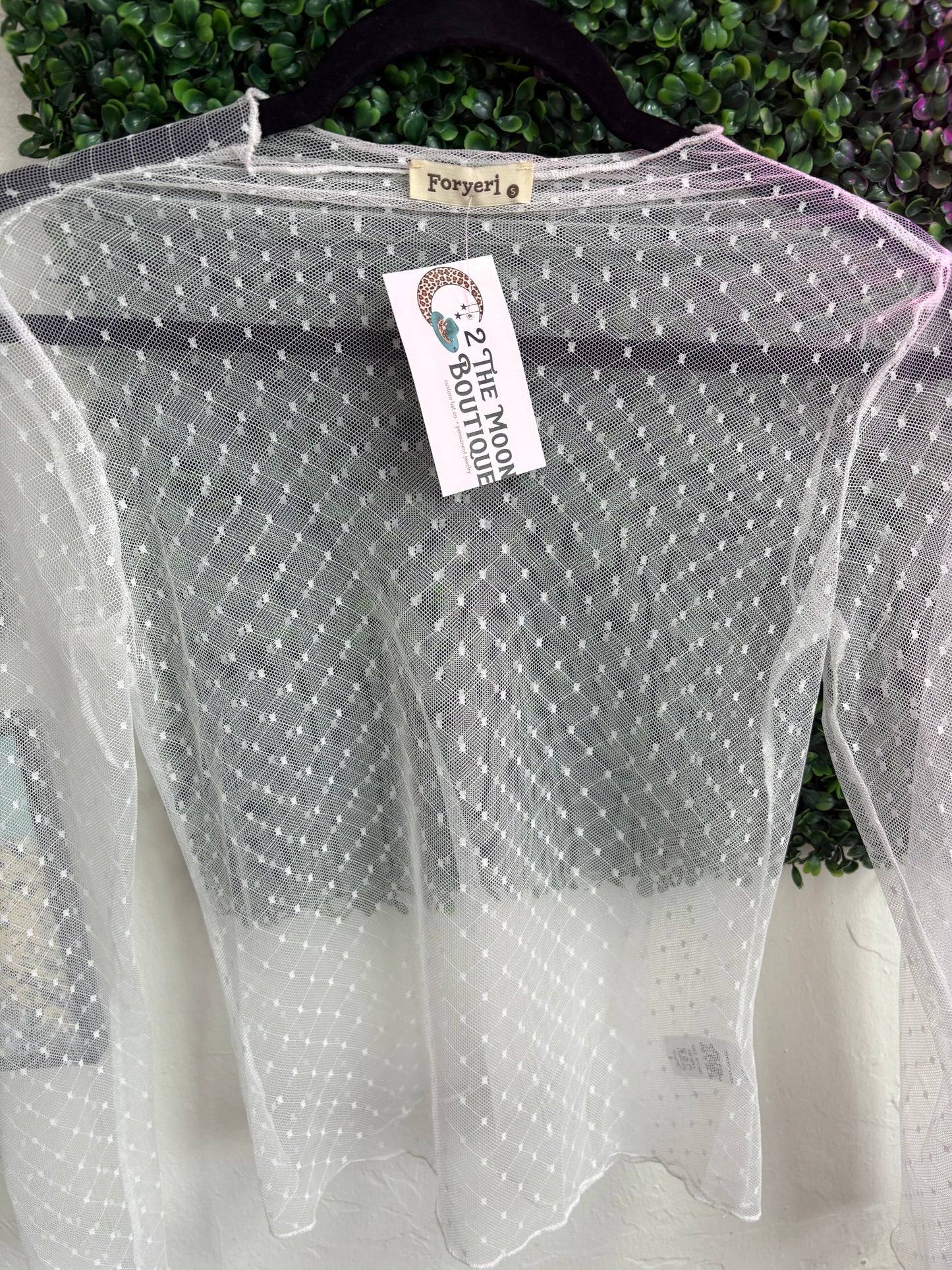 White mesh top