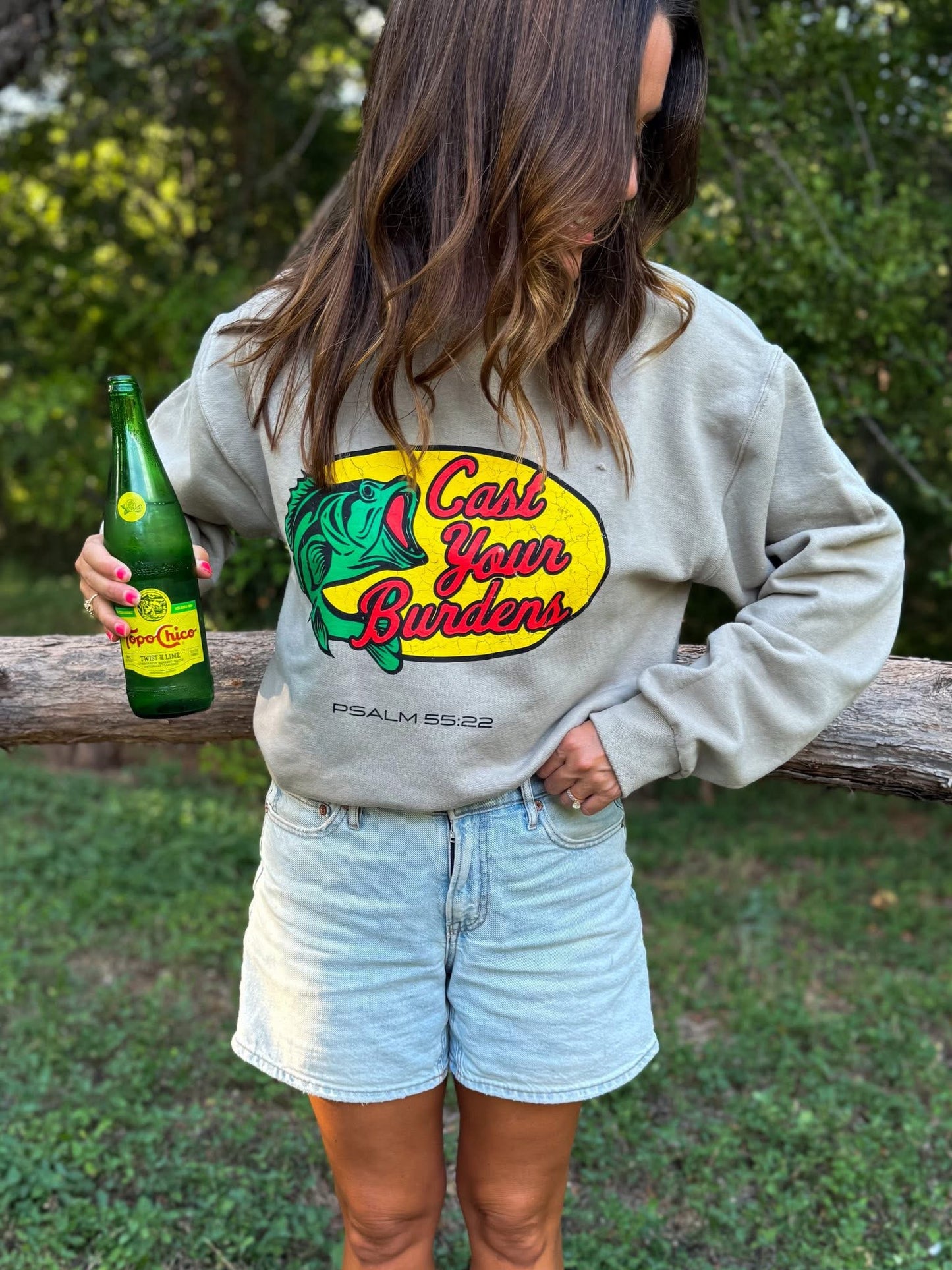 “CAST YOUR BURDEN” CREWNECK