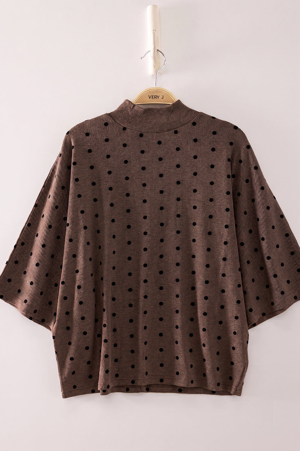 Polka Dot Brown Blouse