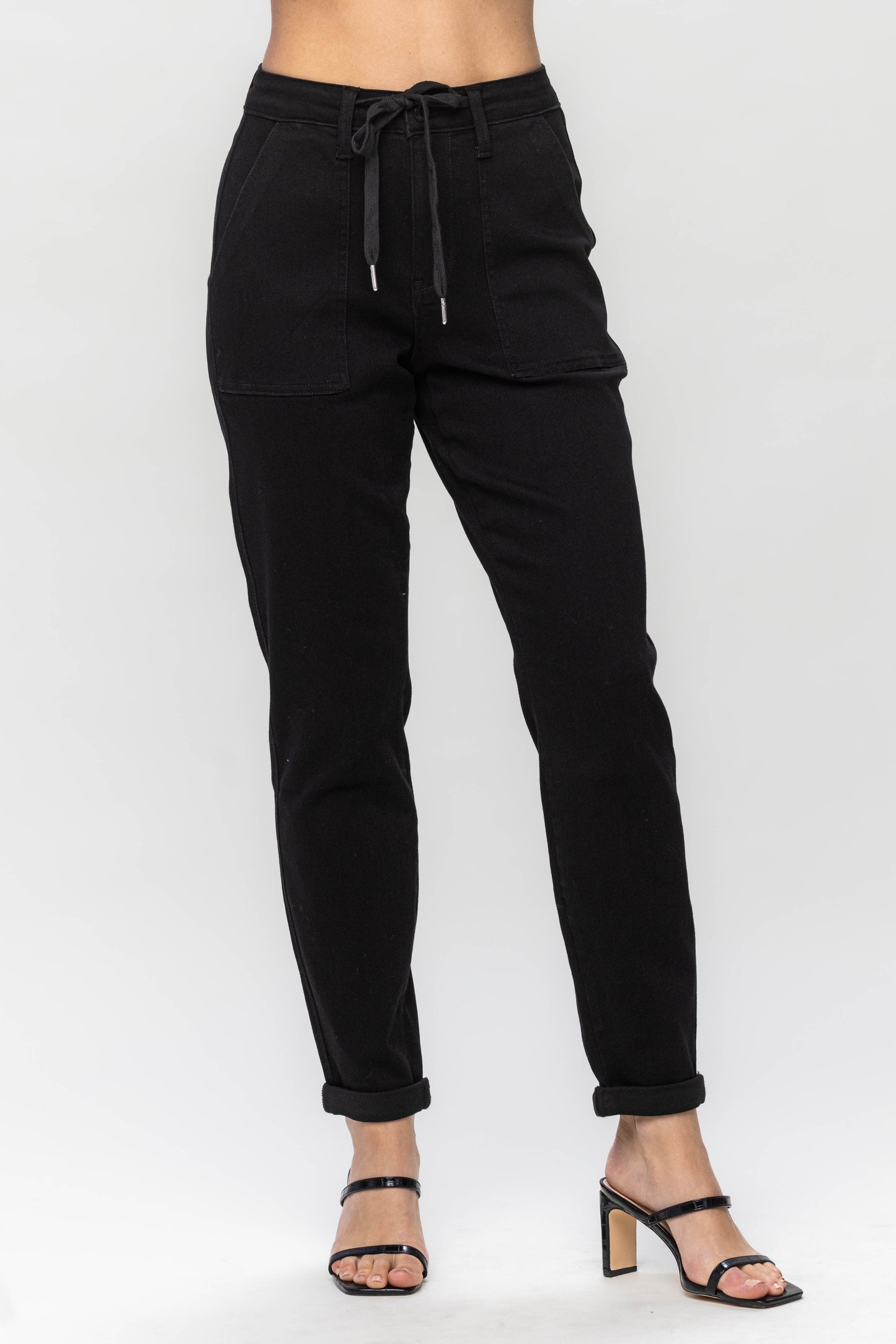 JUDY BLUE HIGH RISE DOUBLE ROLL CUFF JOGGER