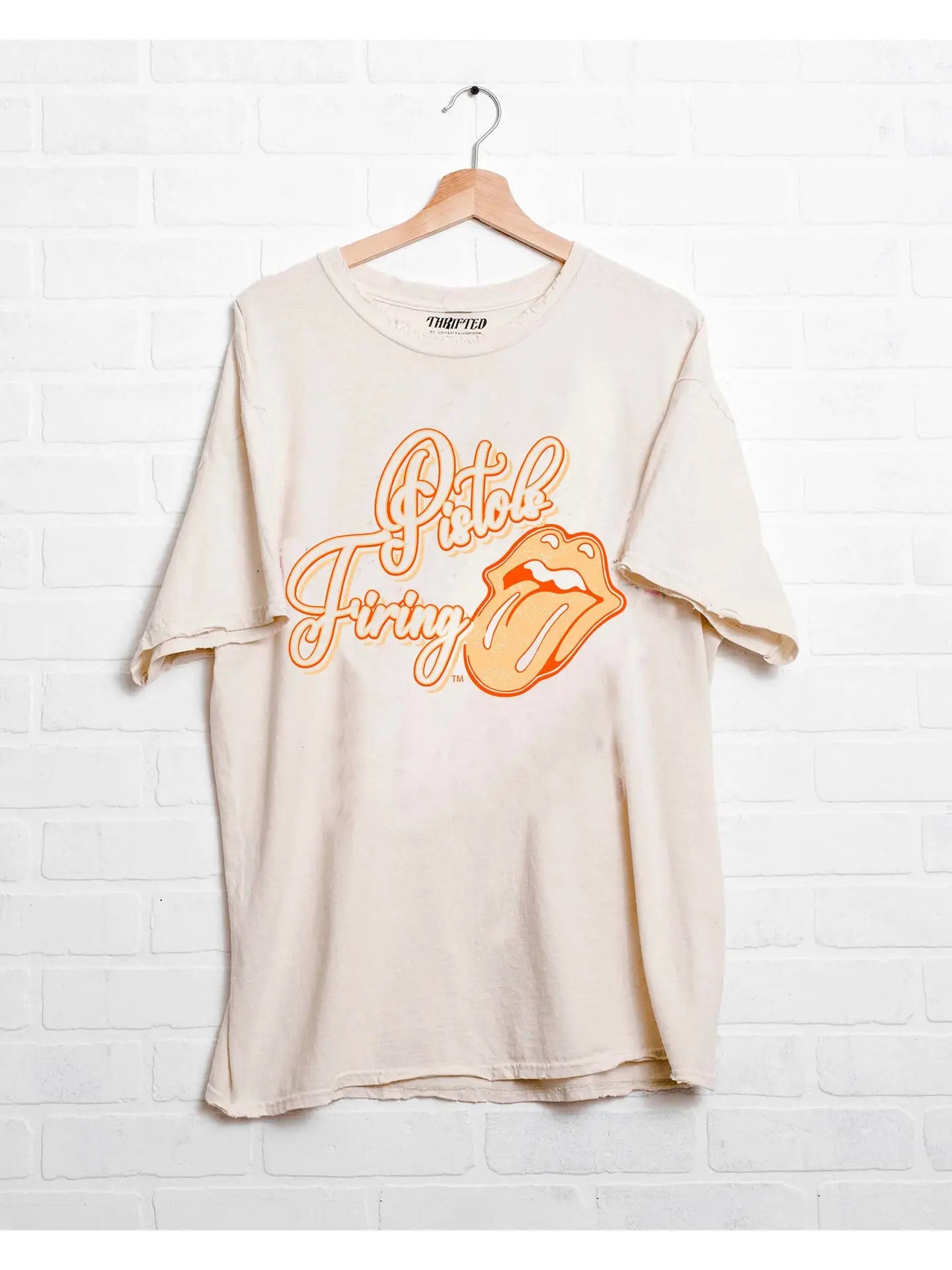 Pistols Firing Off White Tee