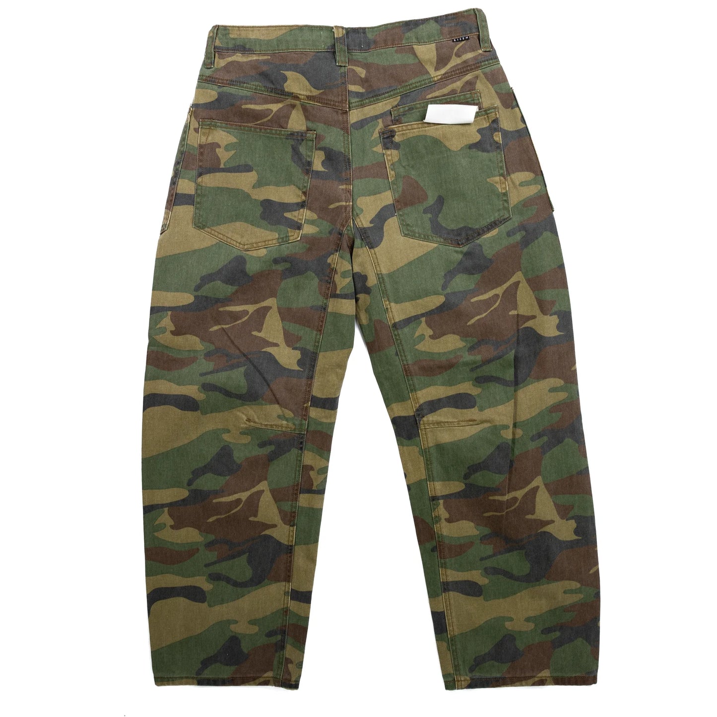 Camo Slouchy Cropped Barrel Pants