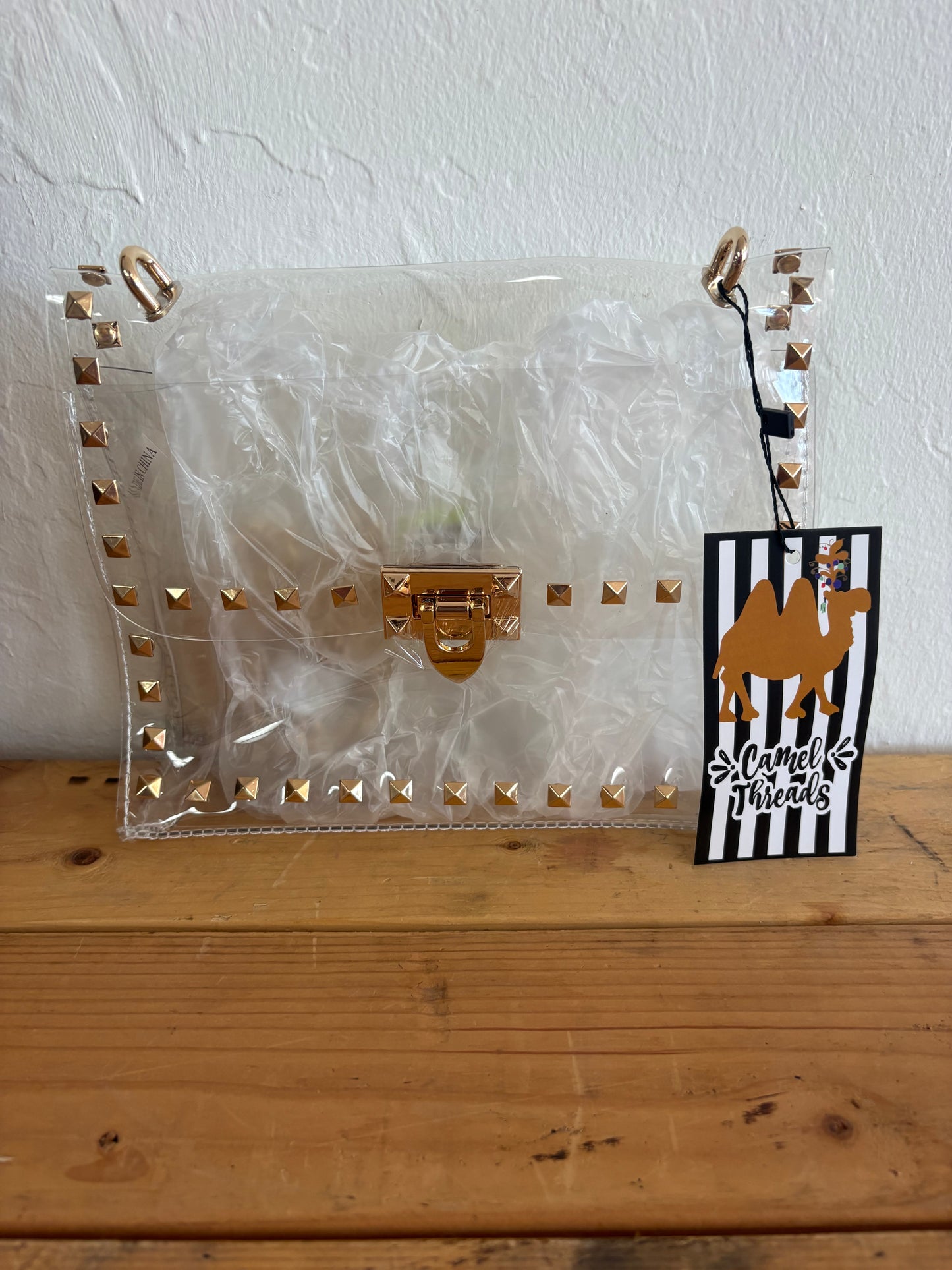 Clear Rhinestone Purse / Gold / Silver