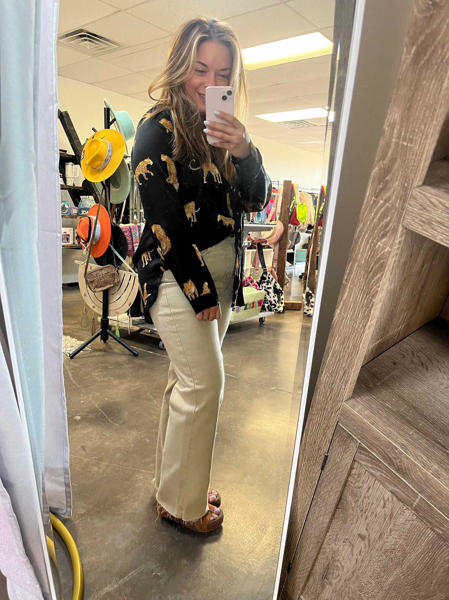 RISEN TAN HIGH RISE JEAN