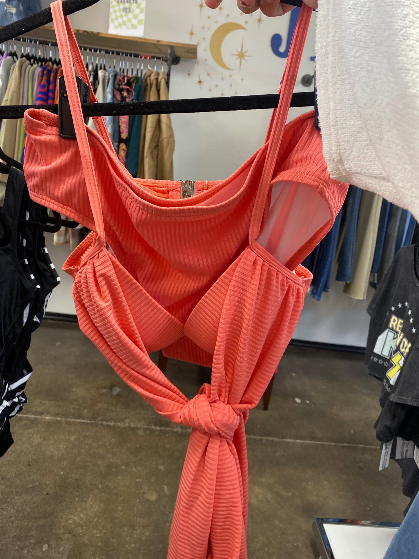 Coral two piece swimsuit