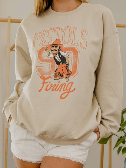 OSU Cowboys Club Mascot Sand Thrifted Sweatshirt