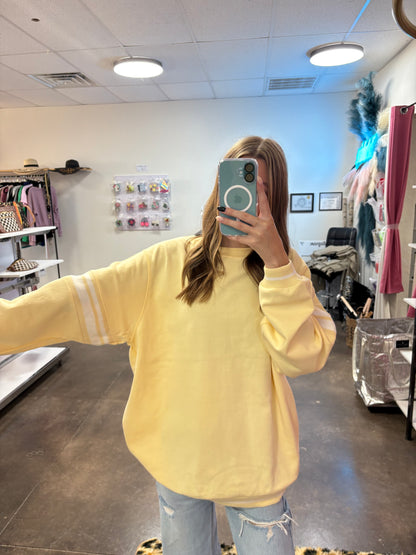 SUNNY STRIPE CREWNECK