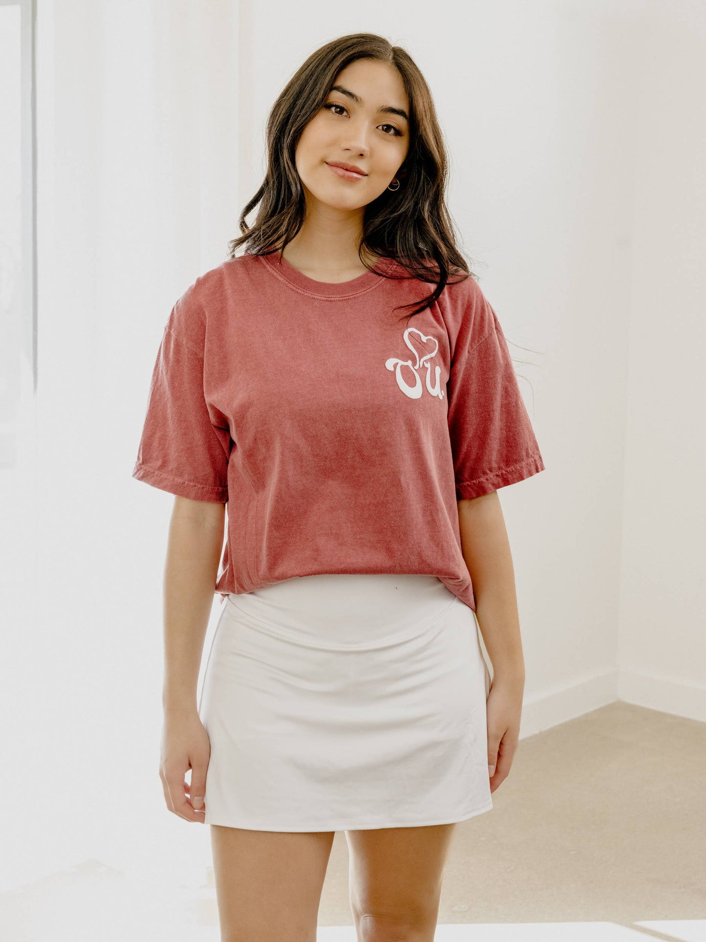 OU Sooners Lyric Puff Ink Crimson Comfort Colors Tee: S