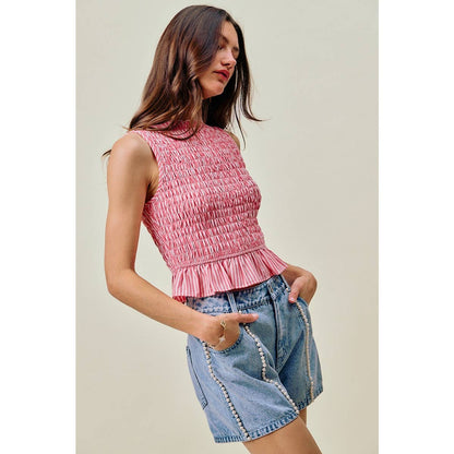 PEARL DENIM SHORTS WITH WASHING DETAIL: DENIM / S