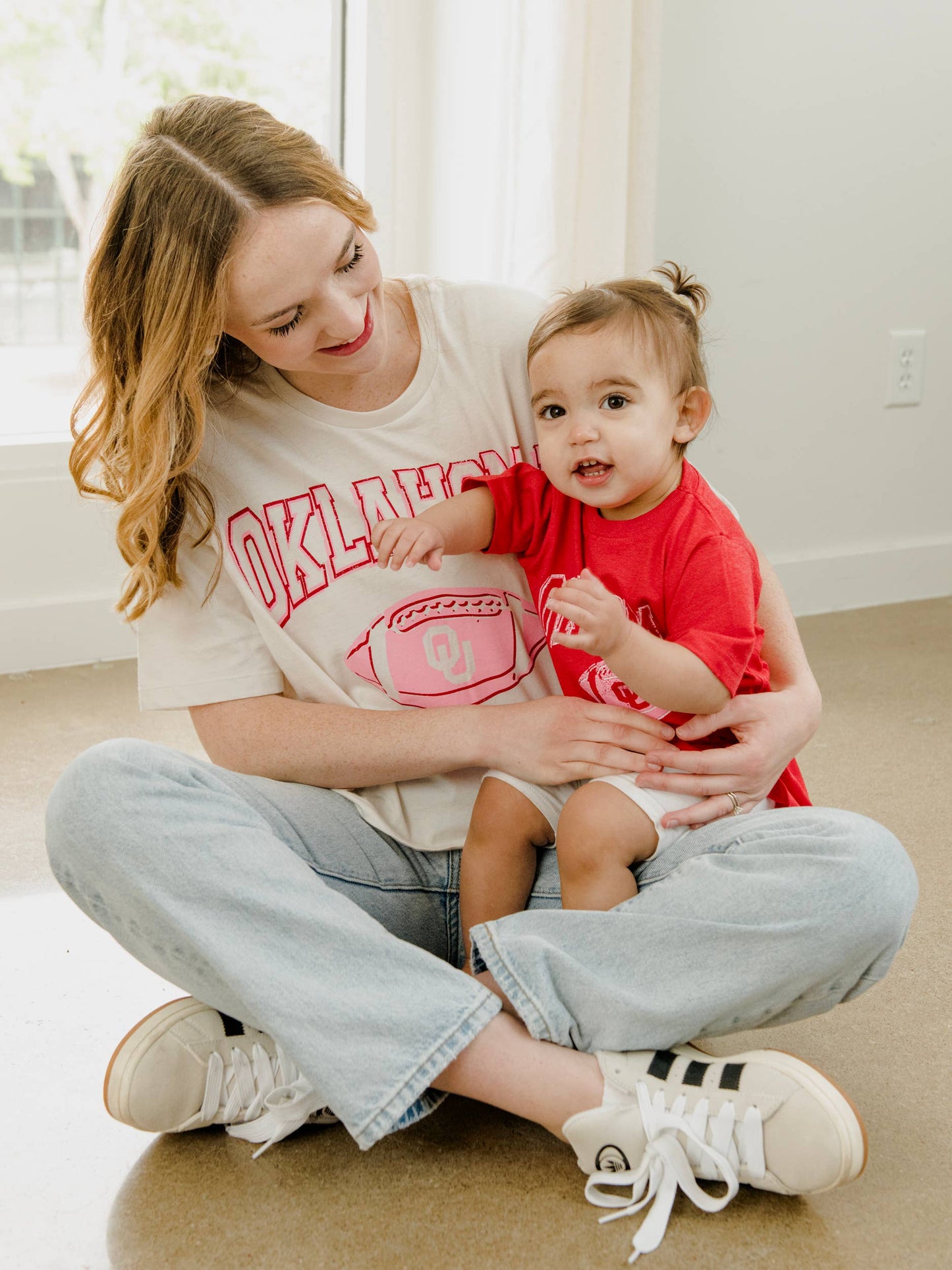 OU Sooners Wonka Football Off White Cropped Tee