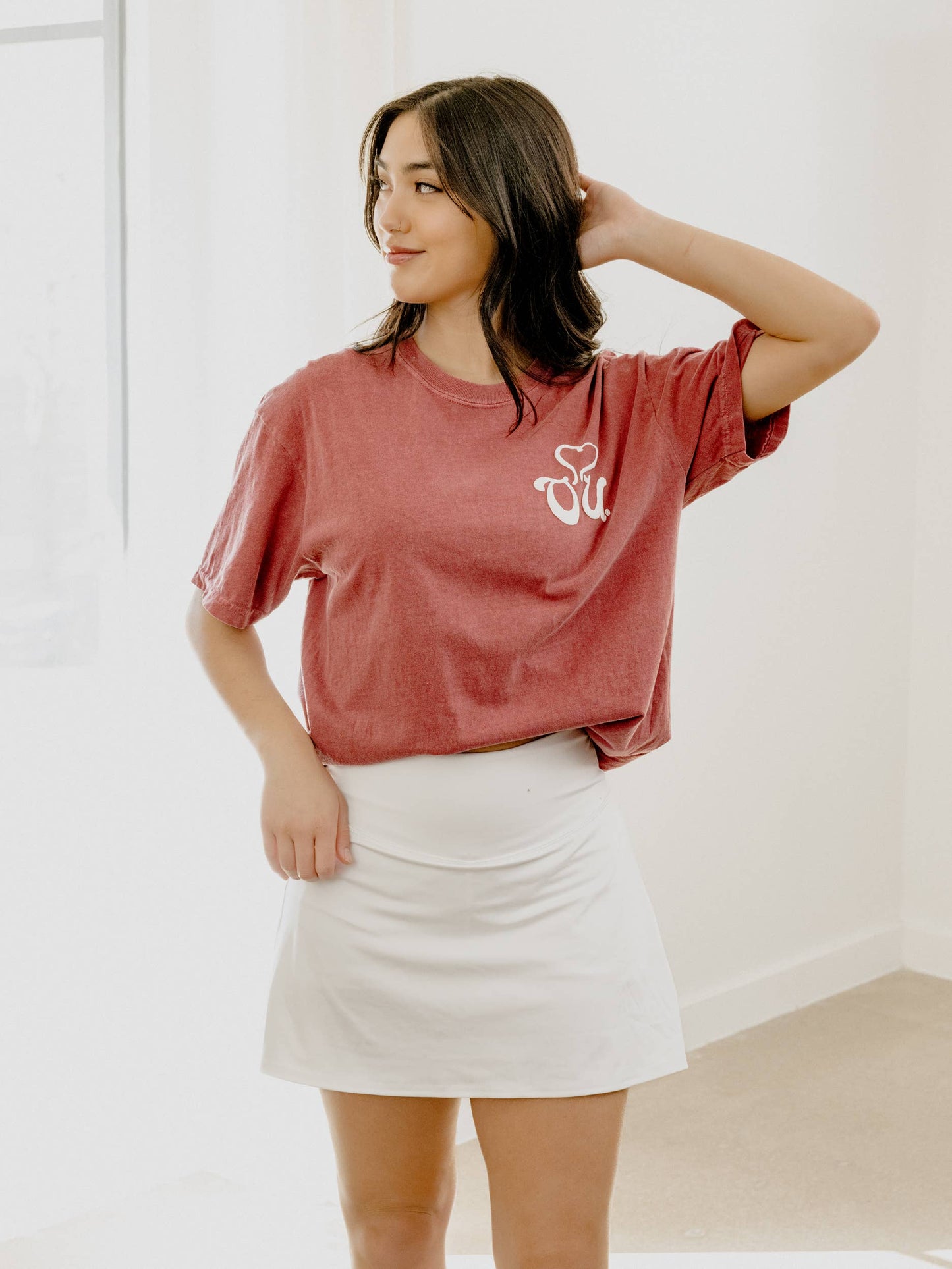 OU Sooners Lyric Puff Ink Crimson Comfort Colors Tee: S