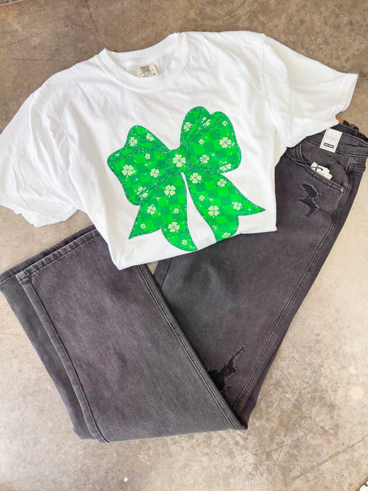 White Patty Bow Tee