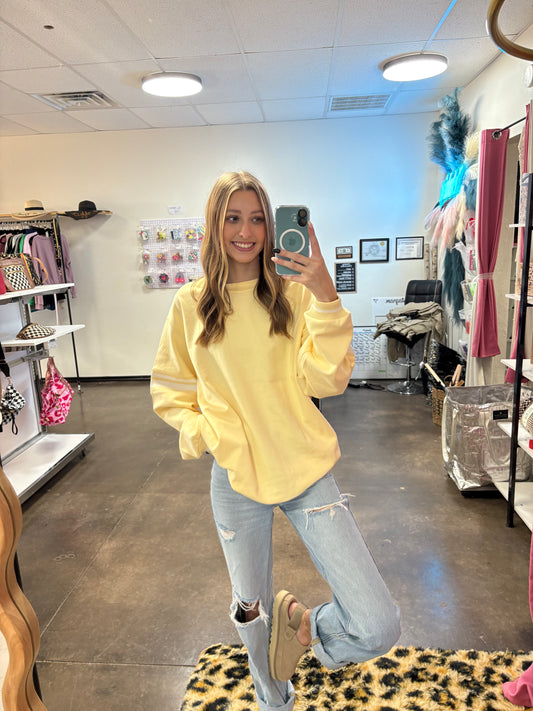 SUNNY STRIPE CREWNECK