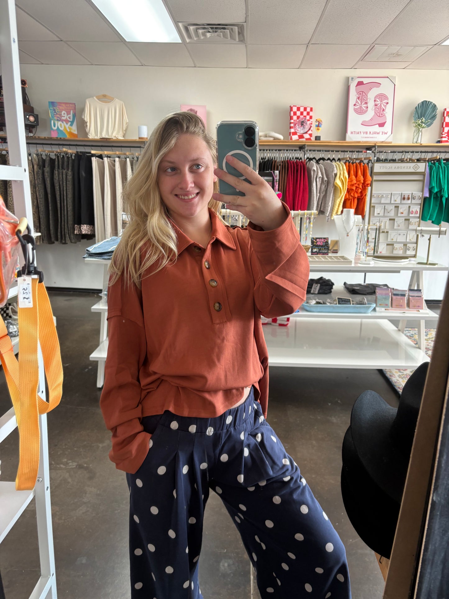 Quarter button up long sleeve
