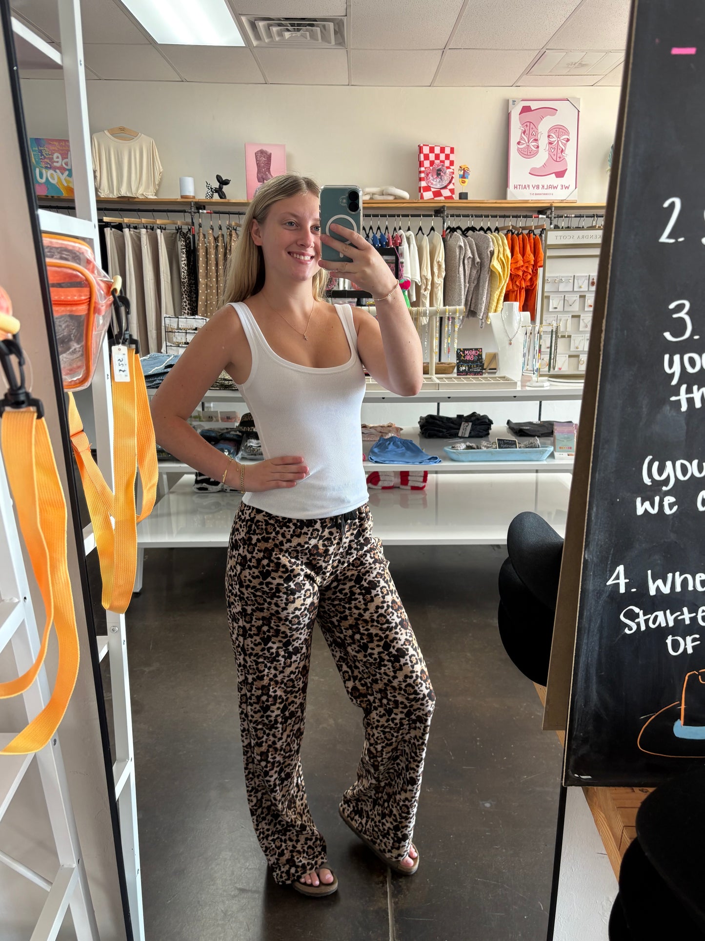 Leopard print pants