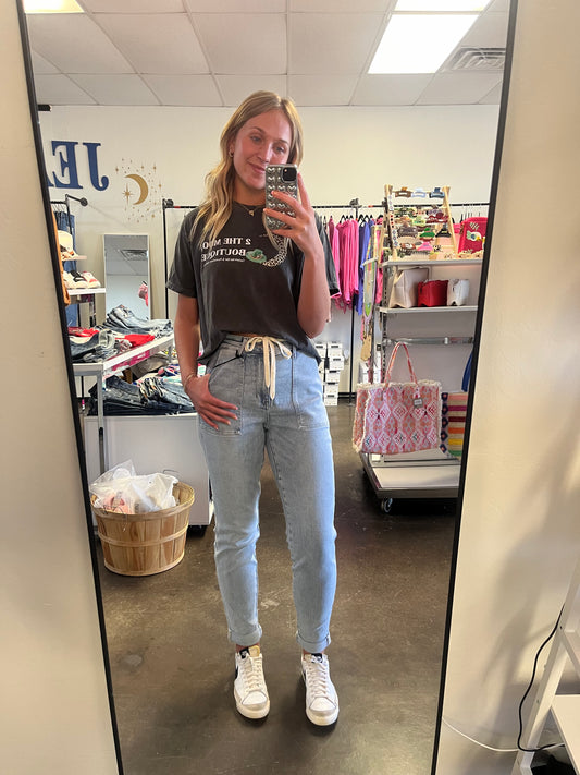 JUDY BLUE HIGH RISE JOGGERS W/ DRAWSTRING