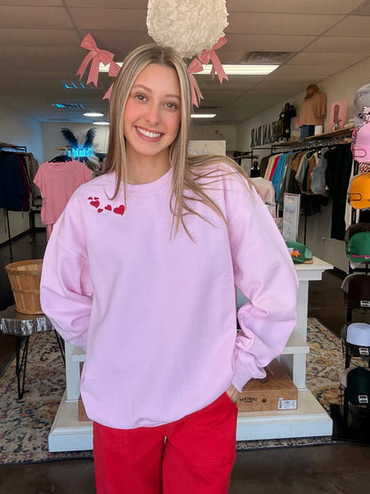 SWEETHEART BLUSH CREWNECK
