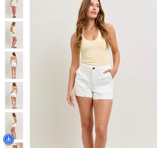 Judy Blue HW Aurora Weekender Short Double Rolled Cuff