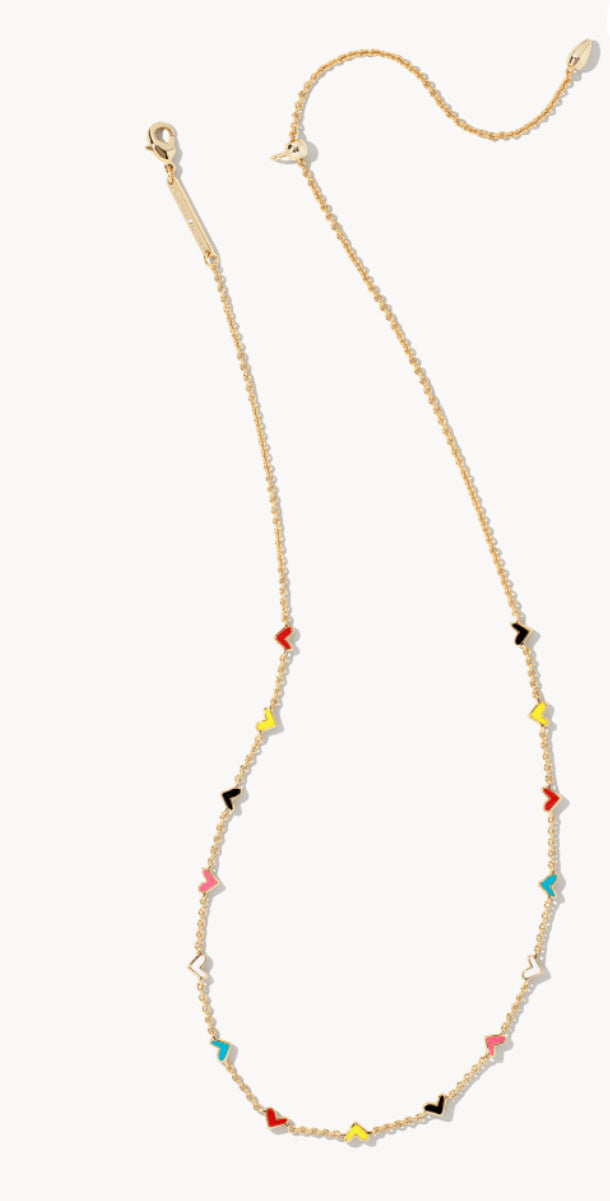 Haven Heart Gold Strand Necklace in Multi Mix