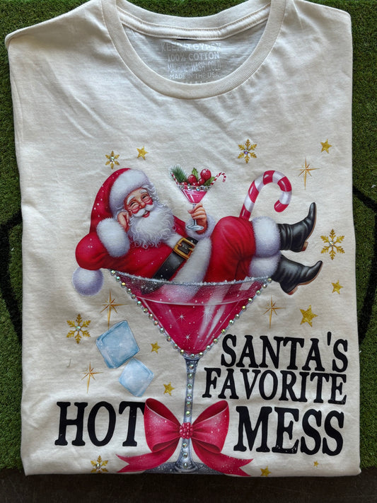 “Santa’s Favorite Hot Mess” Graphic Tee