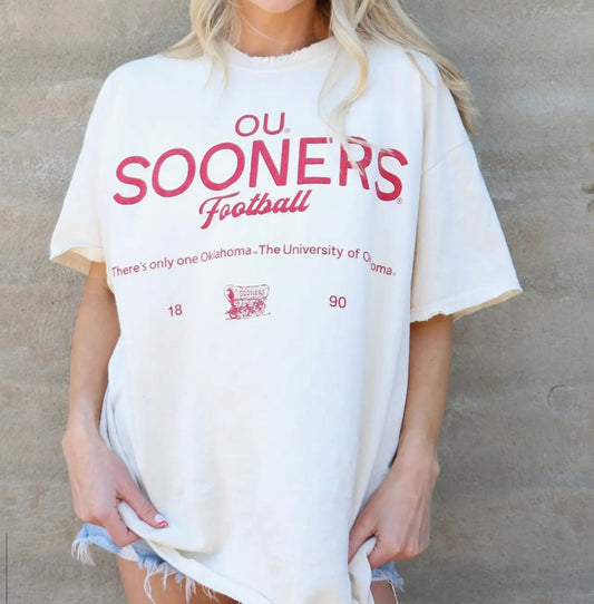 OU Off White Tee