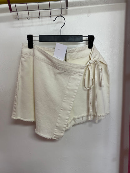 White Denim Skort