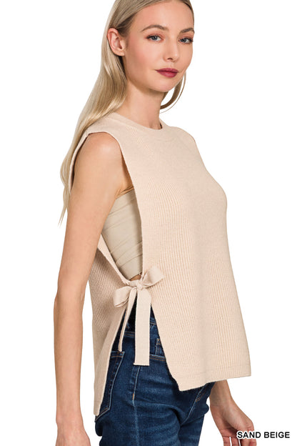 SIDE TIE SWEATER VEST