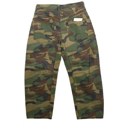 Camo Slouchy Cropped Barrel Pants