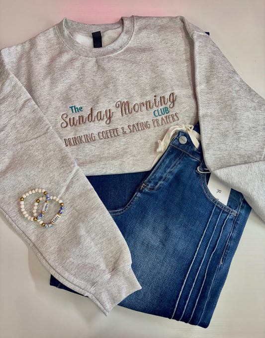 Embroidered Sunday sweatshirt