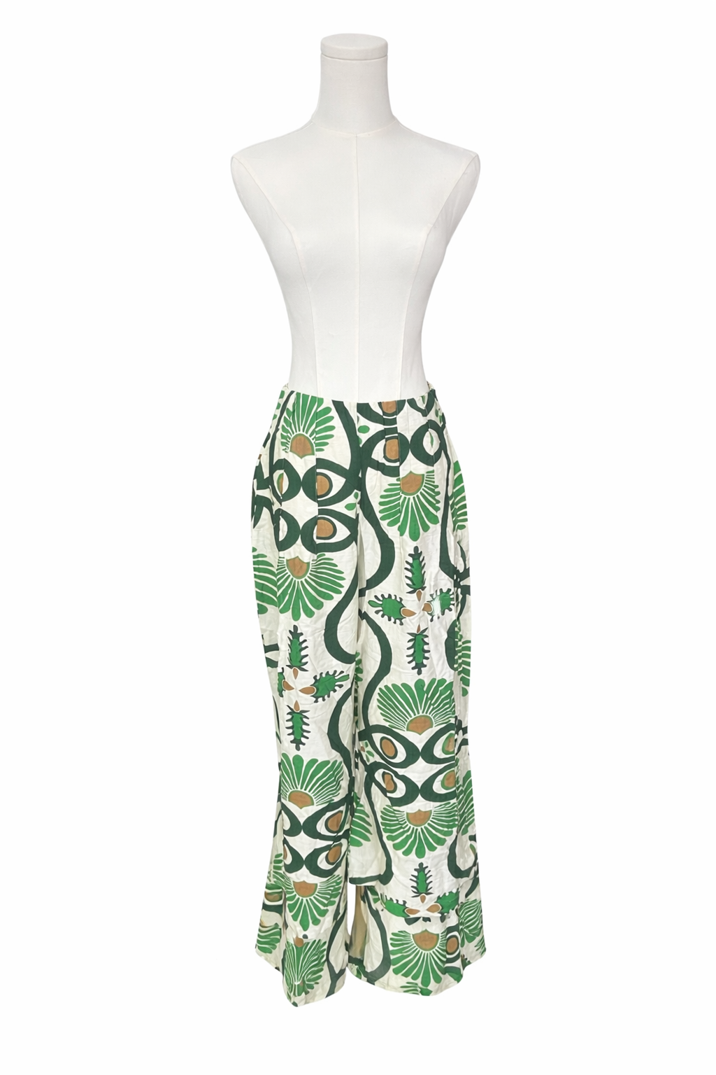 Abstract Geo Print Wide Leg Pants