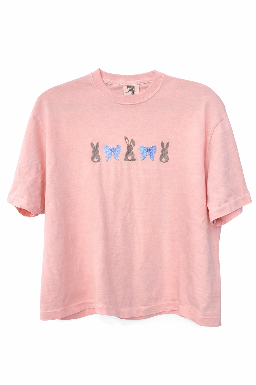 Crop comfort colors bow & bunnies