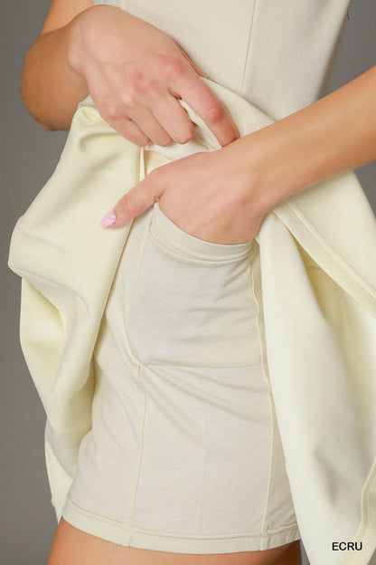 Luxeknit Sleeveless Pleated Mini Dress