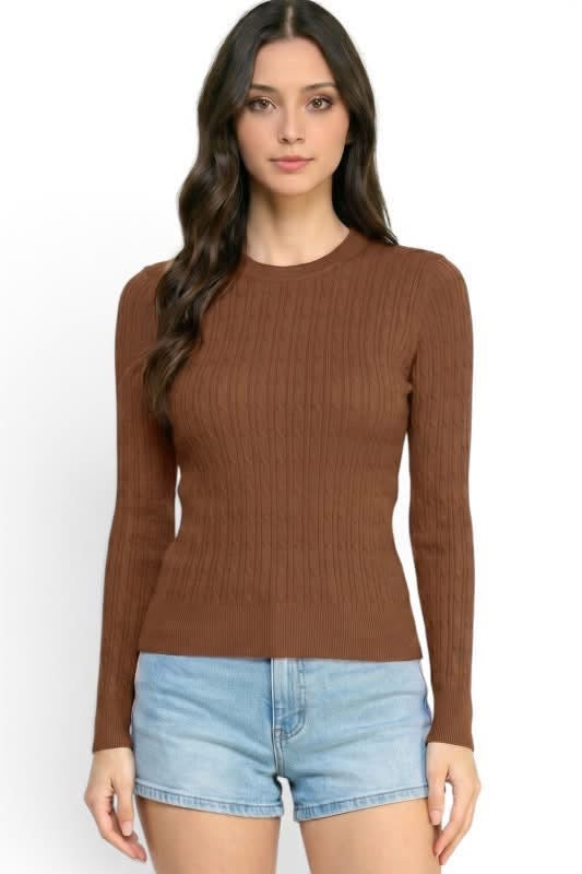Ribbed Contour Top/ EXPRESSO
