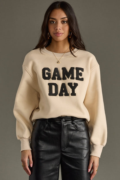 “GAME DAY” Sweatshirt/ BEIGE