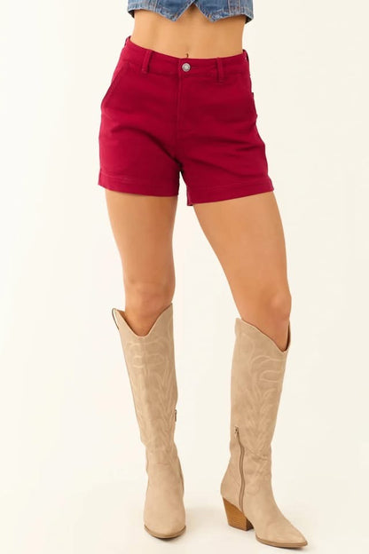 Judy Blue Jean Shorts/ Heart/ Scarlet