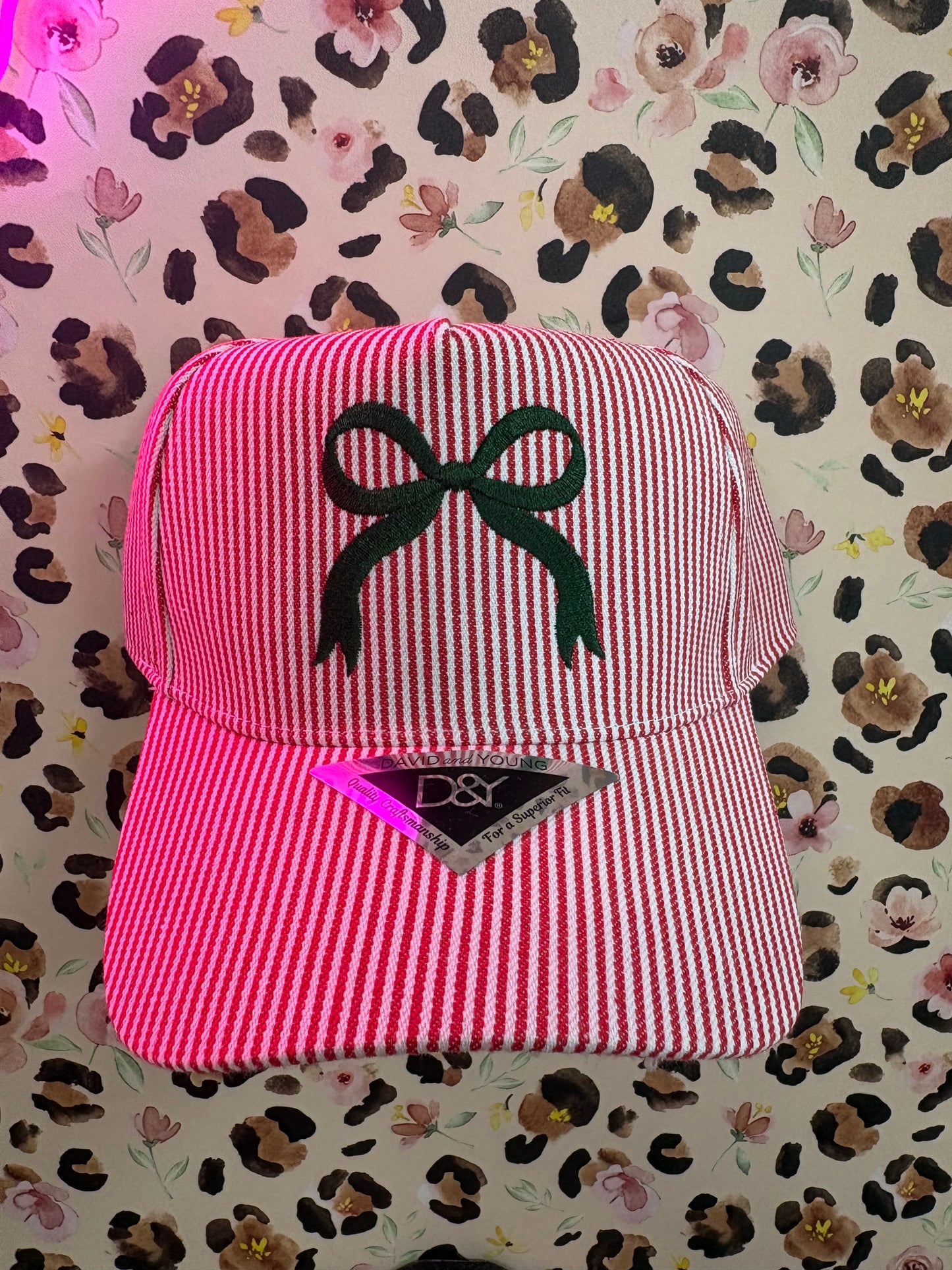 Striped Bow Hat