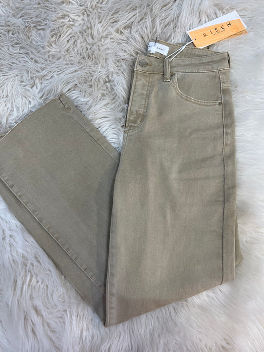 RISEN TAN HIGH RISE JEAN